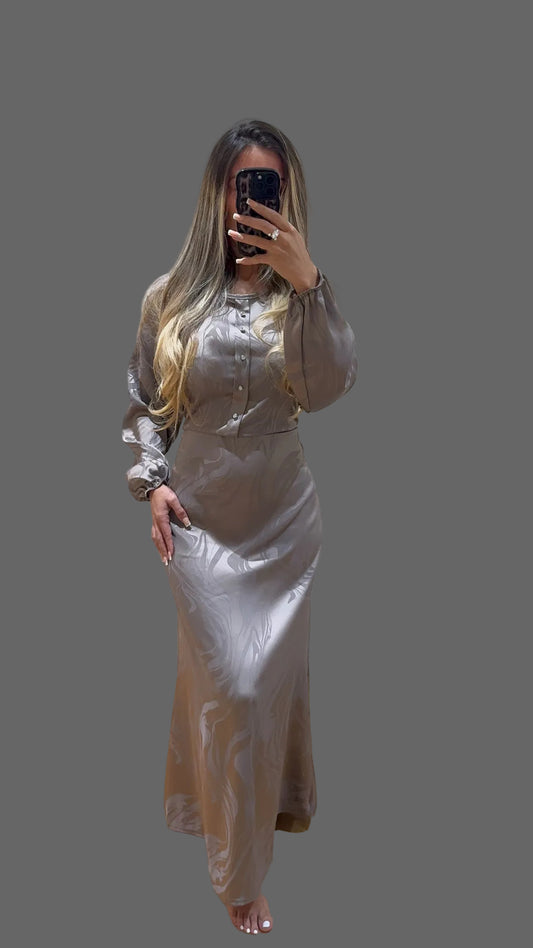 Baroque Satin Dress