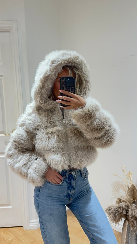 Faux Fur Bomber Coat