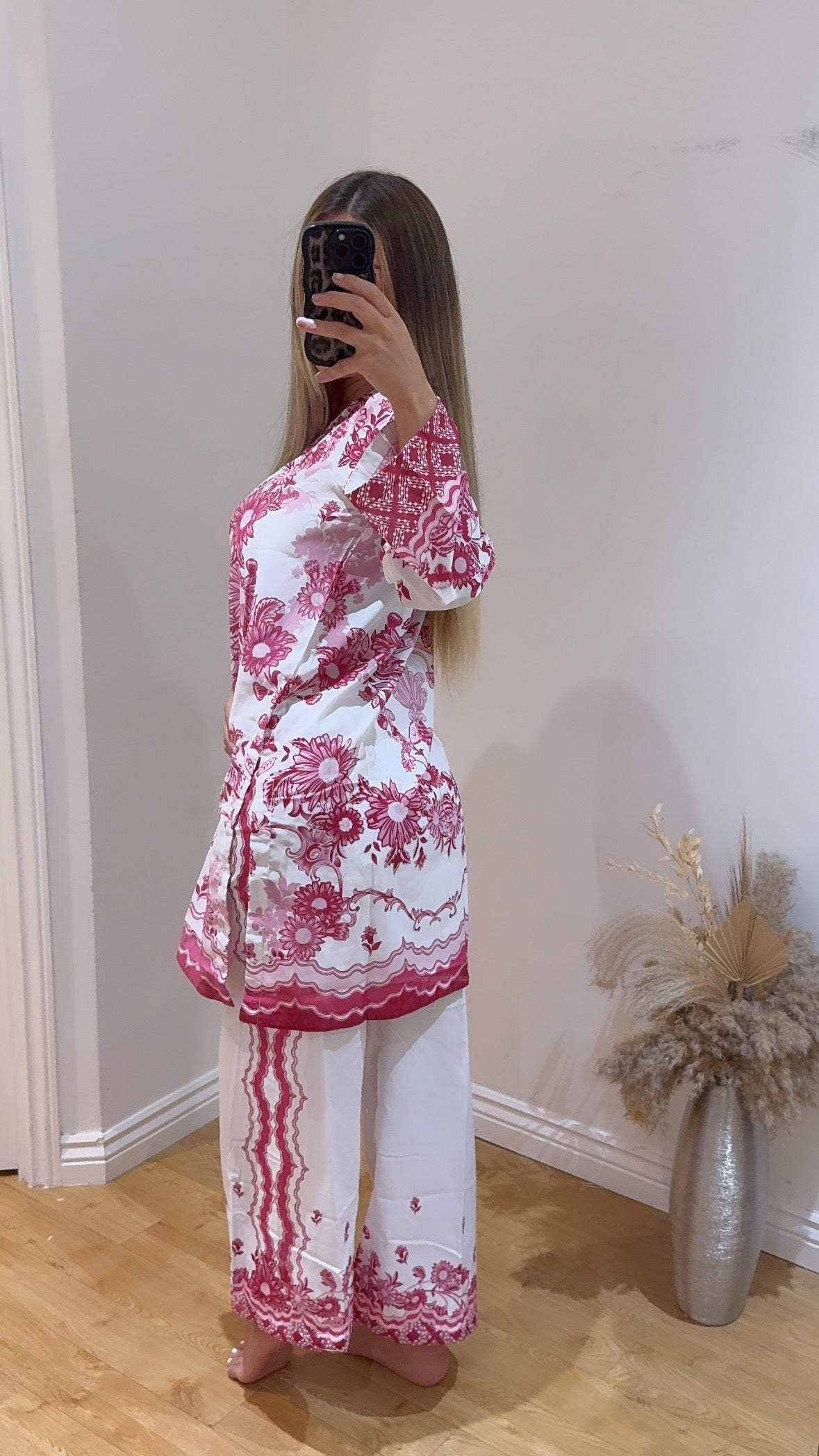 flower emroidery lawn co-ord