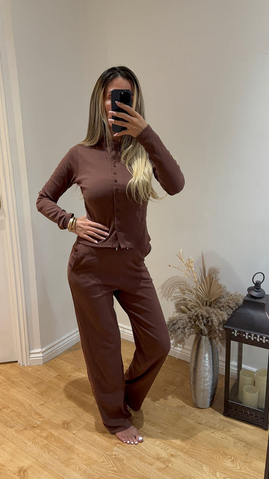 Ribbed Button Co-Ord
