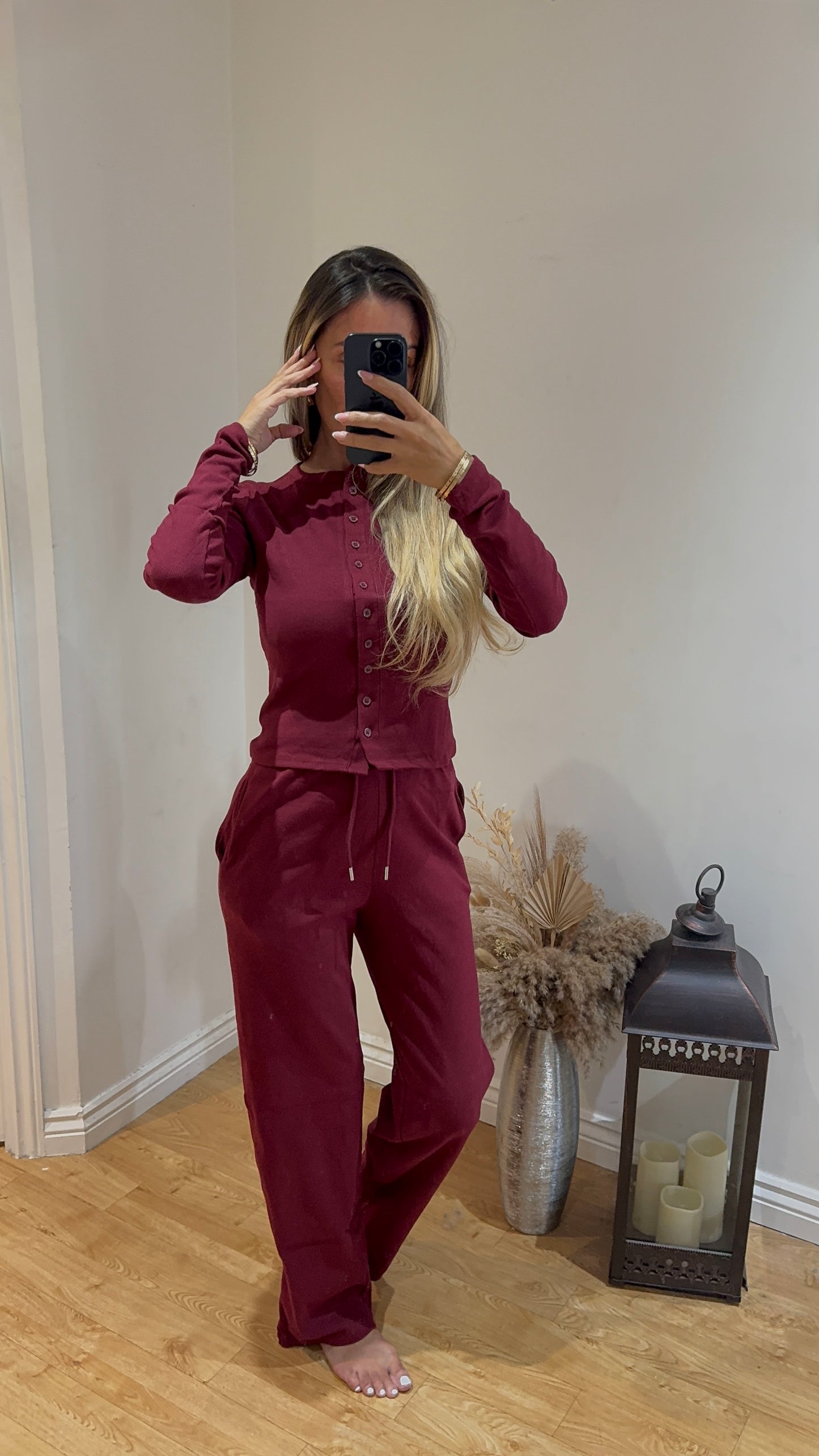 Ribbed Button Co-Ord