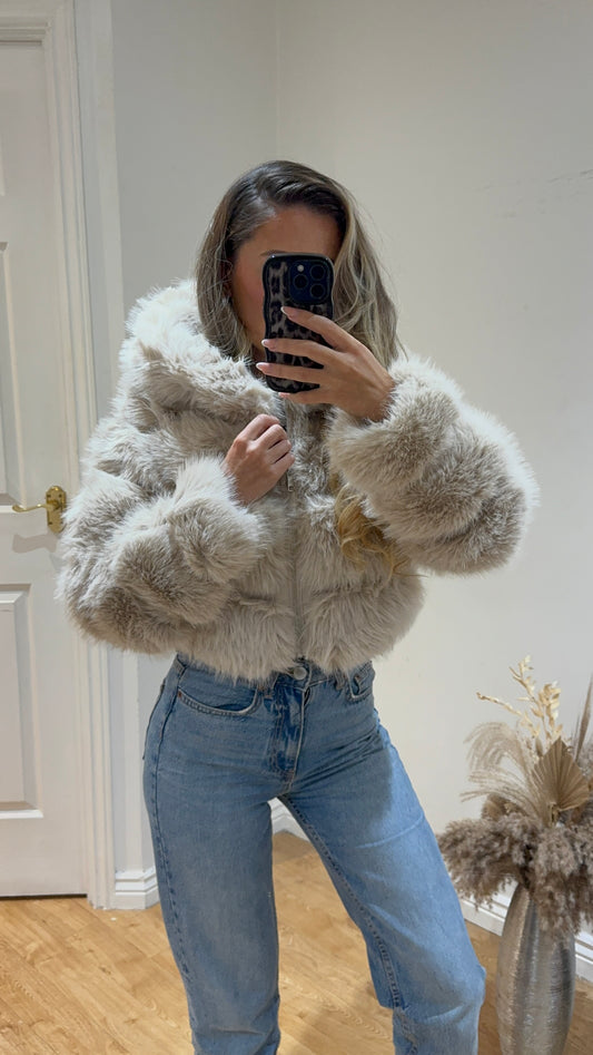 Faux Fur Bomber Coat